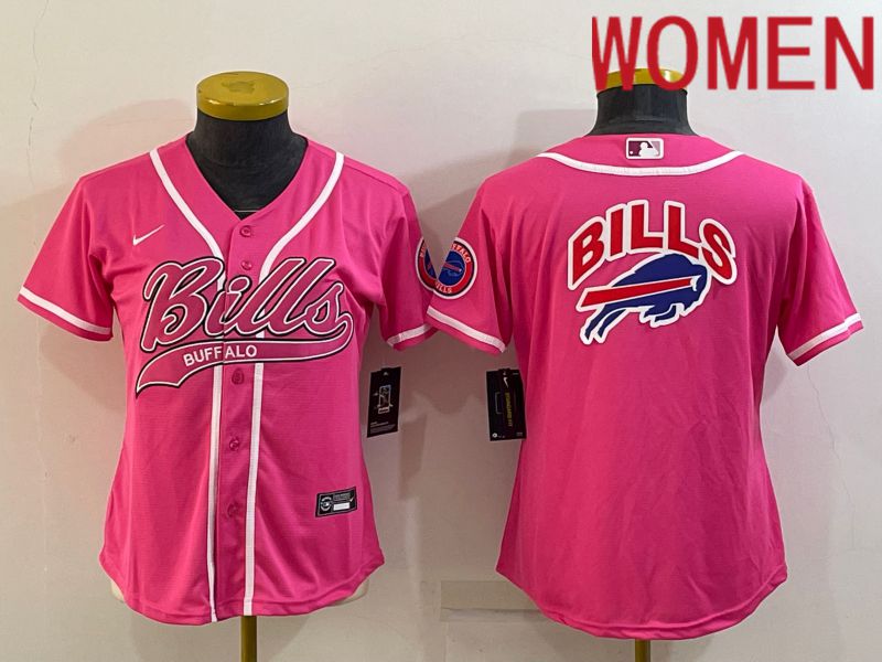 Women Buffalo Bills Blank Pink 2022 Nike Co branded NFL Jersey